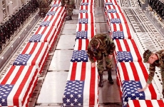 Coffins of US war dead are shipped through Dover Air Force Base.