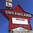 Sign for the Dreamland Motel, where Timothy McVeigh is staying.