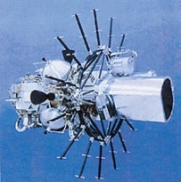 An ‘exo-atmospheric kill vehicle,’ or EKV, part of the ‘Brilliant Pebbles’ space-based missile defense system.