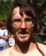A screenshot from a television interview with Jacob Isom.