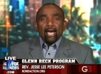 Jesse Lee Peterson, appearing on a Fox News broadcast.