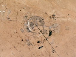 A NASA satellite photo of King Khalid Military City.