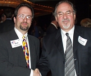 Daniel Kopelman (l) poses with conservative activist David Horowitz (r) at a 2004 Young Republicans function in Arapahoe County.