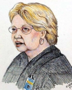 Courtroom sketch of Lana Padilla.