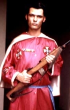 A young Louis Beam, dressed in his Ku Klux Klan regalia.