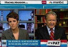 Rachel Maddow and Pat Buchanan, during their discussion of Sonia Sotomayor’s nomination to the Supreme Court.