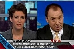 Rachel Maddow and Ron Suskind during their MSNBC interview.