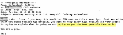 E-mail from Jeffrey McCauseland.