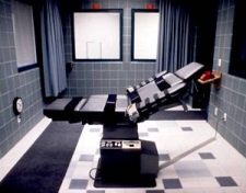 The execution chamber in the Terre Haute, Indiana, federal prison. McVeigh is strapped into this chair and executed by lethal injection.
