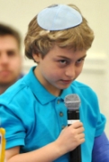 Misha Lerner asks his question for Condoleezza Rice.