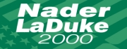 The logo for the 2000 Green Party presidential ticket, featuring Ralph Nader and Winona LaDuke.