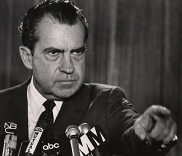 President Nixon during the press conference.