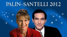 Mockup of a ‘Palin-Santelli 2012’ campaign poster.