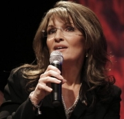 Former Governor Sarah Palin speaks at the National Tea Party Convention in Nashville.