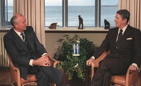 Gorbachev and Reagan at the Reykjavik summit.