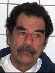 Saddam Hussein in US custody.