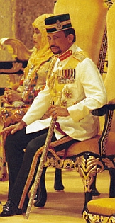 Hassanal Bolkiah, the Sultan of Brunei.
