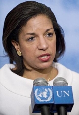 Susan Rice, speaking at the UN.