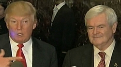 Donald Trump and Newt Gingrich. The two have combined to offer 10 poor children a chance to become Trump’s ‘apprentices.’