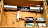 An FBI recreation of one of the Unabomber’s explosive devices, on display at the Newseum in Washington, DC.