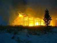The Vail resort in flames.