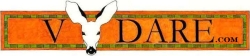 VDare.com logo. VDare is the new home of racist columnist John Derbyshire.