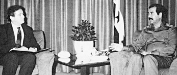 Joseph Wilson and Saddam Hussein, during their August 6 meeting.