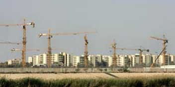 The US embassy in Baghdad under construction.