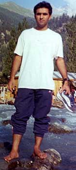 Omar Khyam somewhere in the mountains of Pakistan, date unknown.