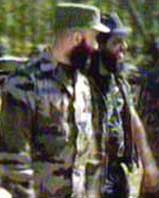 Shamil Basayev (left) and Ibn Khattab.