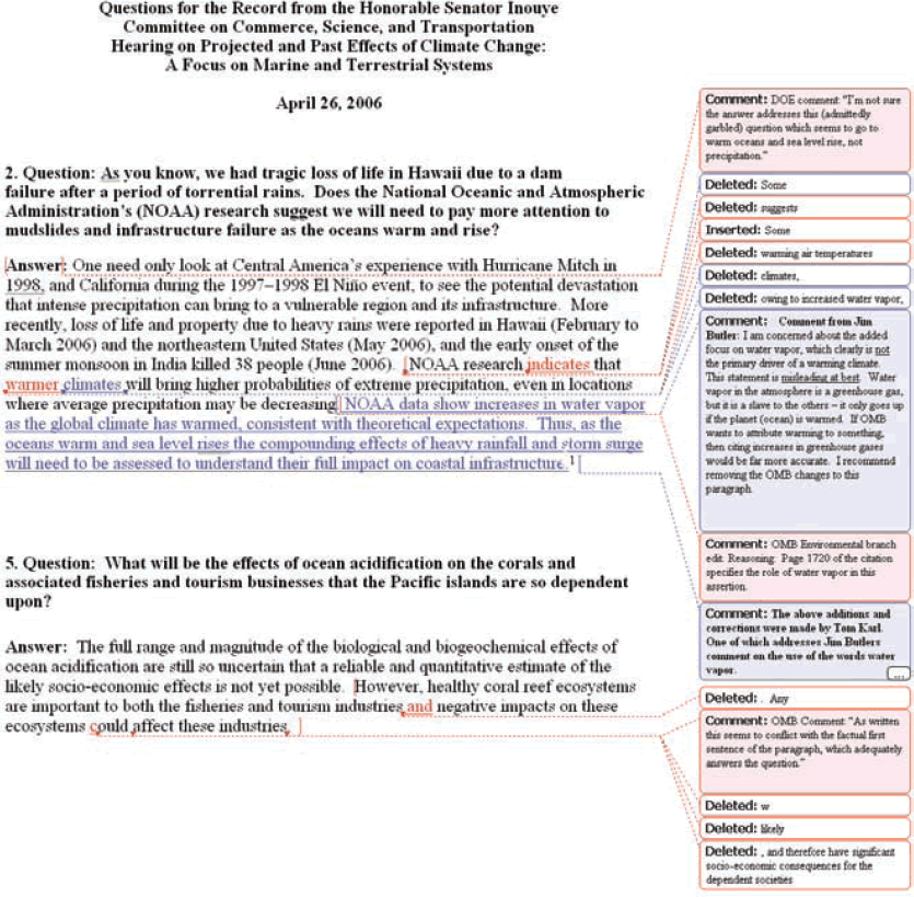 Screenshot of draft document
