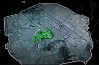 Map of the US-occupied “Green Zone” inside Baghdad.