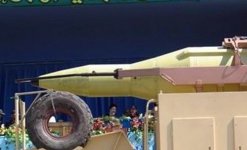 Iranian Shahab III missile on display.