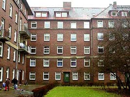 The apartment building in Wilhelmsburg where Atta and his associates live in 1998.